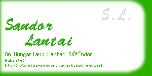sandor lantai business card